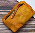 HAKİKİ DERİ CÜZDAN ÇOK AMAÇLI KULLANIM - SARI