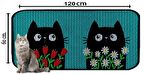 XXL BÜYÜK BOY ELEKLİ TUVALET ÖNÜ DESENLİ KEDİ KUMU PASPASI 60X120 CM