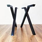 X Sheped Metal Masa Ayağı