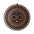 El Yapımı Üç Boyutlu Ahşap Afrika Güneş Maskesi Duvar Süsü