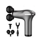 Ozmik HB-011  6 Fonksiyonlu Titreşimli Yoğurmalı 4 Başlıklı Masaj Aleti Darbeli Masaj Tabancası 