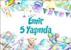 Oyuncak Temalı Doğum Günü Afişi - 50x70 Cm