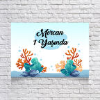 Deniz Mercanları Temalı Doğum Günü Afişi 50 x 70