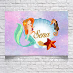 Deniz Kızı Temalı Doğum Günü Afişi 35X50 cm