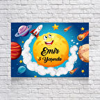 Uzay Temalı Doğum Günü Afişi 35X50 cm