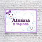 Bulutlar Temalı Doğum Günü Afişi 50X70 cm
