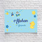 Mavi Bebek Temalı Doğum Günü Afişi 70X100 cm