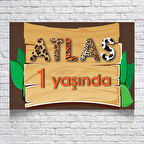 Safari Temalı Doğum Günü Afişi 70X100 cm