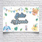 Sevimli Hayvanlar Partisi Temalı Doğum Günü Afişi