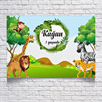 Safari Temalı Doğum Günü Afişi 50X70 cm