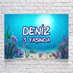 Deniz Temalı Doğum Günü Afişi 70 x 100