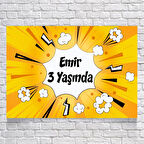 Sarı Elektirik Temalı Doğum Günü Afişi 70X100 cm