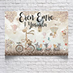 Sevimli Hayvanlar Doğum Günü Afişi 100x150 cm