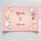 Balon Temalı Doğum Günü Afişi 50x70 Cm