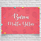 Balon Temalı Doğum Günü Afişi 50X70 cm