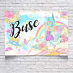 Peri Temalı Doğum Günü Afişi 100X150 cm