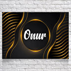 Gold Temalı Doğum Günü Afişi 100X150 cm