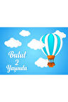 Bulut ve Balon Temalı Doğum Günü Afişi 50X70 cm