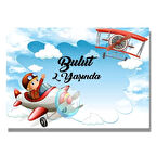 Uçak Gökyüzü Temalı Doğum Günü Afişi 100X150 cm