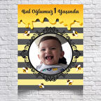 Bal Temalı Doğum Günü Afişi Resimli 35x50 Cm