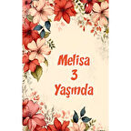 Renkli Çiçekler Temalı Doğum Günü Afişi -4 70X100 cm