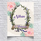 Çiçek Temalı Doğum Günü Afişi 50X70 cm