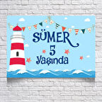 Deniz ve Deniz Feneri Doğum Günü Afişi 70X100 cm