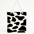 Klasik Siyah Benekli Plaj Çantası