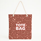 Pembe Benekli Kırmızımsı Retro Plaj Çantası