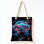 Kozmik Neon Einstein Omuz Çantası