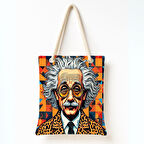 Leopar Einstein Stili Omuz Çantası