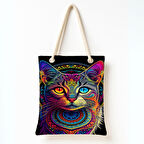 Mandala Gözlü Kedi Omuz Çantası
