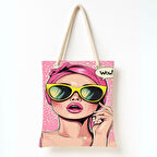 Puantiyeli Pembe İfade Omuz Çantası