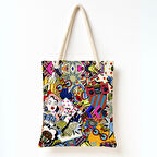 Retro Grafik Evreni Omuz Çantası