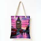 Londra Günbatımı Rüyası Omuz Çantası