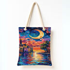 Hilalli Gece Rüyası Omuz Çantası