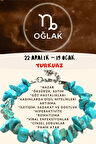 Sertifikalı Burç Taşı Oğlak Burcu Turkuaz Taşı Bileklik