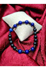 Lapis Lazuli & Hematit & Oniks Doğal Taş Bileklik