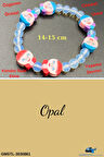 Unisex Opal Doğal Taş Çocuk Bilekliği