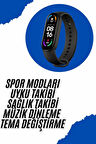 Akıllı Uyumlu Bileklik M6 Adımsayar Spor Modları Çağrı Görme Türkçe Menü