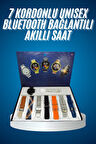 Unısex Yuvarlak Ekranlı 7 Kordonlu Akıllı Saat GPS Destekli Çoklu Kordon Seçen