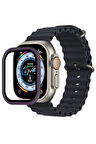 Apple Watch Ultra 49mm Alüminyum Kasa Cam Ekran Koruyucu - Mor-(5796)