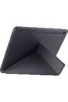 iPad Pro 13 (2024) Kılıf Kalemlikli Hugo Tablet Kılıfı - Siyah-(5796)