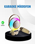 Renkli Işıklı Astronot Mini Bluetooth Speaker ve Karaoke Mikrofon