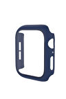 Apple Watch 42mm Camlı Kasa Ekran Koruyucu - Mavi-(5796)