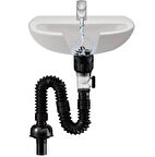 Koku Önleyici Yeni Nesil Körüklü Lavabo Sifonu Altı Hortumu Çift Yönlü Gider Borusu Evye Alt Takımı