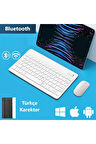 Xiao mi Pad 7 11.2" Tablet için Uyumlu Slim Şarjlı Türkçe Bluetooth Klavye / Mouse Seti