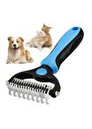 Kedi Köpek Tarağı Tüy Topak Açıcı Çift Taraflı Metal Dişli Evcil Hayvan Bakım Fırçası Tarağı