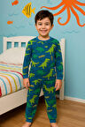 ERKEK ÇOCUK KARAKTER BASKILI %100 PAMUKLU RENKLİ PİJAMA TAKIMI