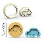 Araba Kurabiye, Bisküvi, Kolye Ucu, Mühür Kalıp Seti - 1,5 cm